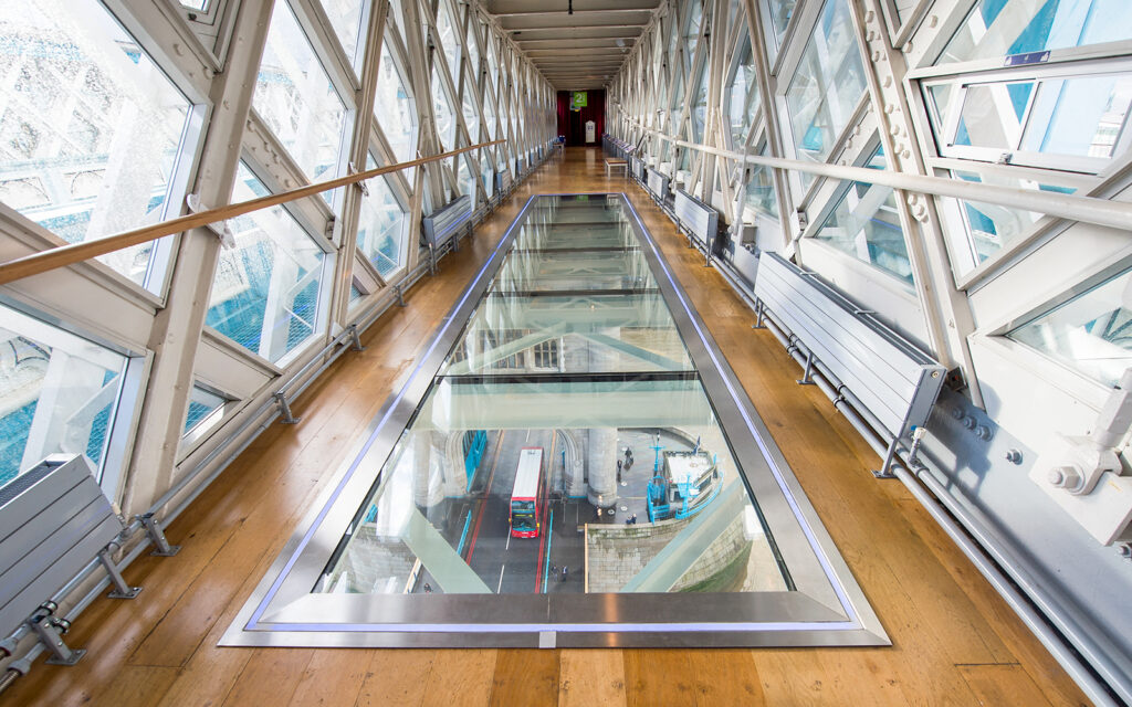 Glass floor at Tower Bridge